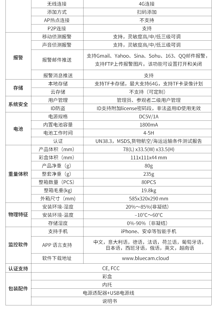 WIFI/4G無線迷你電池攝像機低功耗涂鴉監控高清WJ13 迷你電池攝像機 第9張-家家安科技 WIFI/4G無線迷你電池攝像機低功耗涂鴉監控高清WJ13 迷你電池攝像機 第9張
