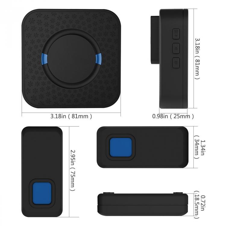交流供電家用遠距離遙控無線門鈴N6黑 交流供電門鈴 第10張-家家安科技 交流供電家用遠距離遙控無線門鈴N6黑 交流供電門鈴 第10張