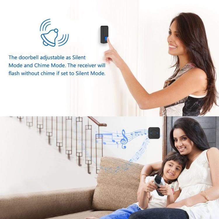 交流供電家用遠距離遙控無線門鈴N6黑 交流供電門鈴 第13張-家家安科技 交流供電家用遠距離遙控無線門鈴N6黑 交流供電門鈴 第13張