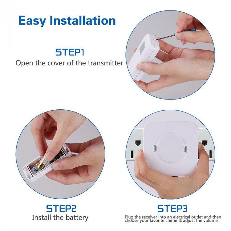 交流供電遠距離遙控無線門鈴N6白色 交流供電門鈴 第4張-家家安科技 交流供電遠距離遙控無線門鈴N6白色 交流供電門鈴 第4張