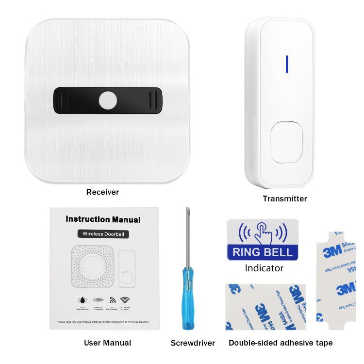 交流供電家用遠(yuǎn)距離遙控?zé)o線門鈴N8黑色 交流供電門鈴 第2張
