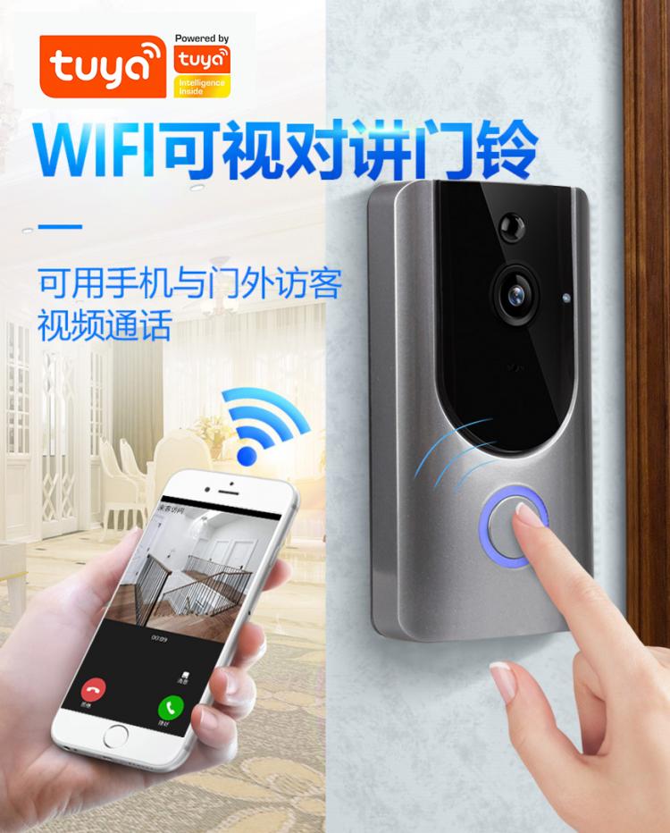 涂鴉智能低功耗電池可視門(mén)鈴DB601 tuya可視門(mén)鈴 第2張