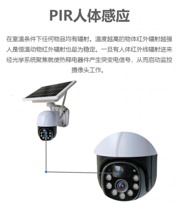 涂鴉2.8寸戶外防水無線球機Tuya4G太陽能監控海思低功耗攝像頭電池攝像機 4G太陽能攝像機 第7張