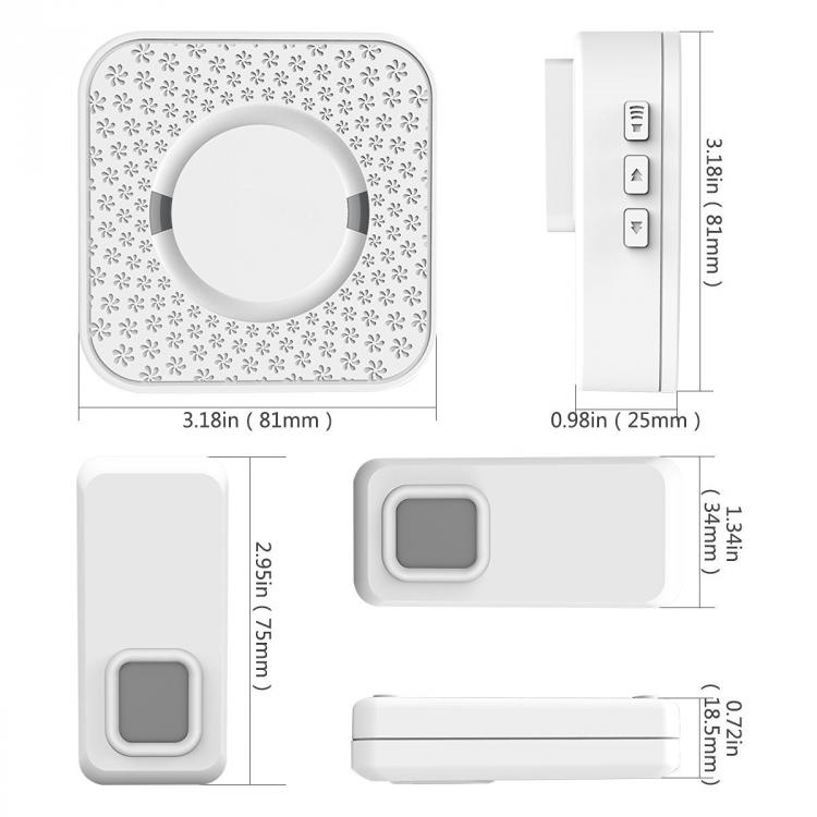 交流供電遠距離遙控無線門鈴N6白色 交流供電門鈴 第3張-家家安科技 交流供電遠距離遙控無線門鈴N6白色 交流供電門鈴 第3張