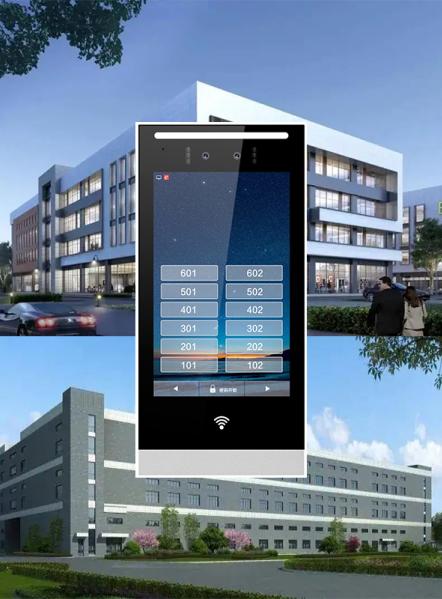 工業園區工廠生產廠房人臉識別語音呼叫可視對講門禁系統