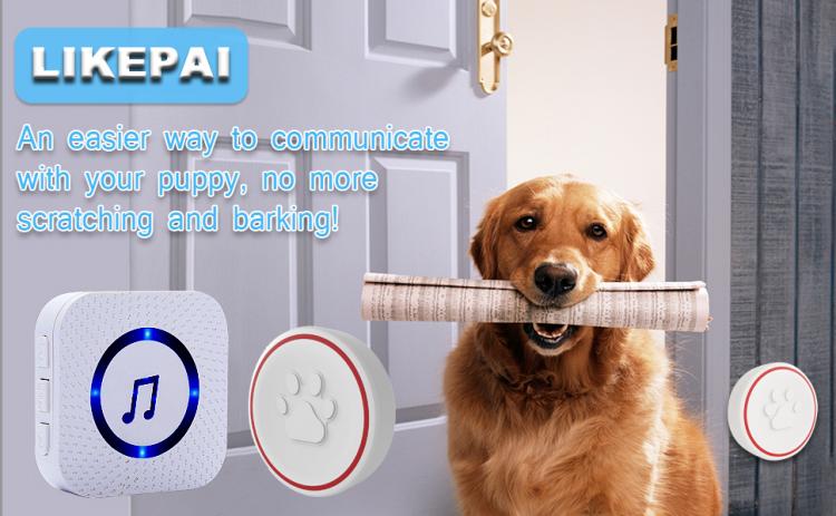 LIKEPAI Dog Doorbells for Potty Training-Wireless Dog Door Bell for Dog Puppy Training Sliding Door Go Outside Doorbell and Wate Product Center 第2張-家家安科技 LIKEPAI Dog Doorbells for Potty Training-Wireless Dog Door Bell for Dog Puppy Training Sliding Door Go Outside Doorbell and Wate Product Center 第2張