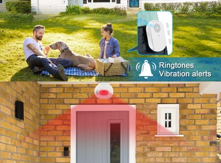 LIKEPAI Vibration Pager Nurse Calling Alarm System for Home Elderly Patient Portable Caregiver Pager Motion Sensor Alert