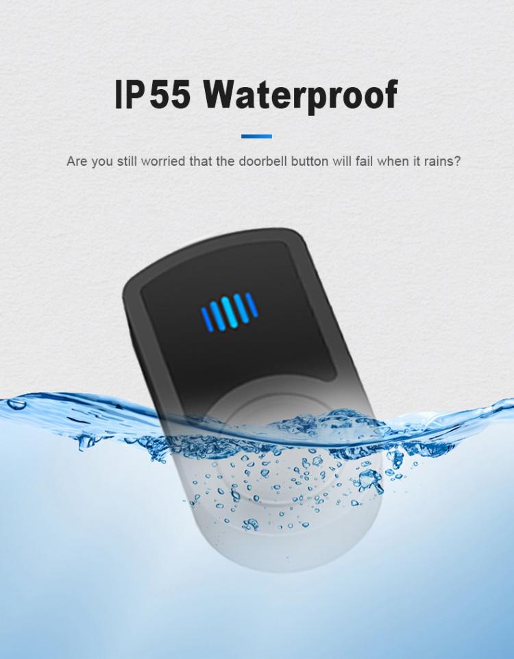 交流供電無線家用防水門鈴M15G遠距離300米傳輸55首鈴聲美規歐規英規澳規日規插頭無線門鈴 交流供電門鈴 第8張