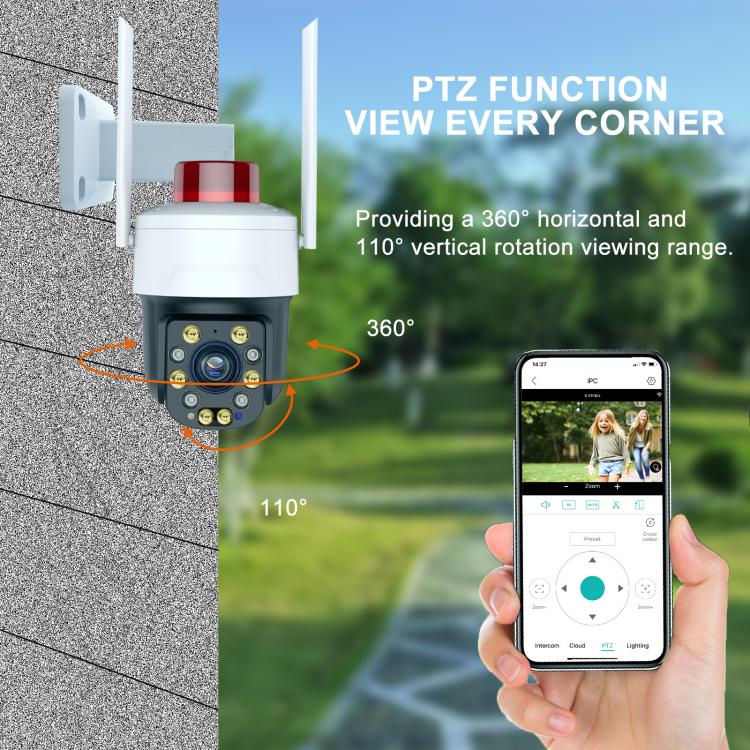 30倍變焦紅外夜視云臺高清5MP戶外防水球形攝像機帶報警燈手機遠程視頻4G+WIFI無線監控攝像頭 4G監控攝像機 第9張-家家安科技 30倍變焦紅外夜視云臺高清5MP戶外防水球形攝像機帶報警燈手機遠程視頻4G+WIFI無線監控攝像頭 4G監控攝像機 第9張