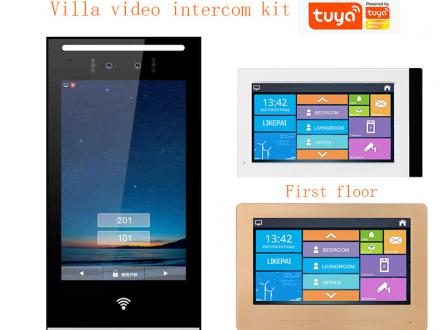 7寸屏10寸室內(nèi)智慧屏涂鴉智能一拖二雙向可視對(duì)講訪客呼叫遠(yuǎn)程視頻開(kāi)鎖人臉識(shí)別門禁系統(tǒng)H8TUYA