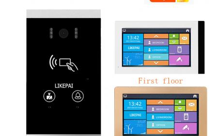 戶外防水tuya涂鴉可視對講主機金屬外殼經典嵌入式有線聯網一拖二別墅套裝