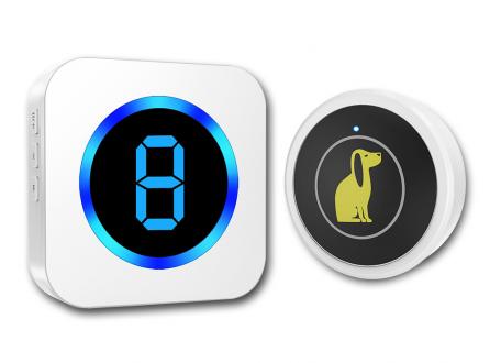 寵物觸摸無線門鈴老人呼叫器按鈕一鍵求助家用無線門鈴數(shù)顯多防區(qū)