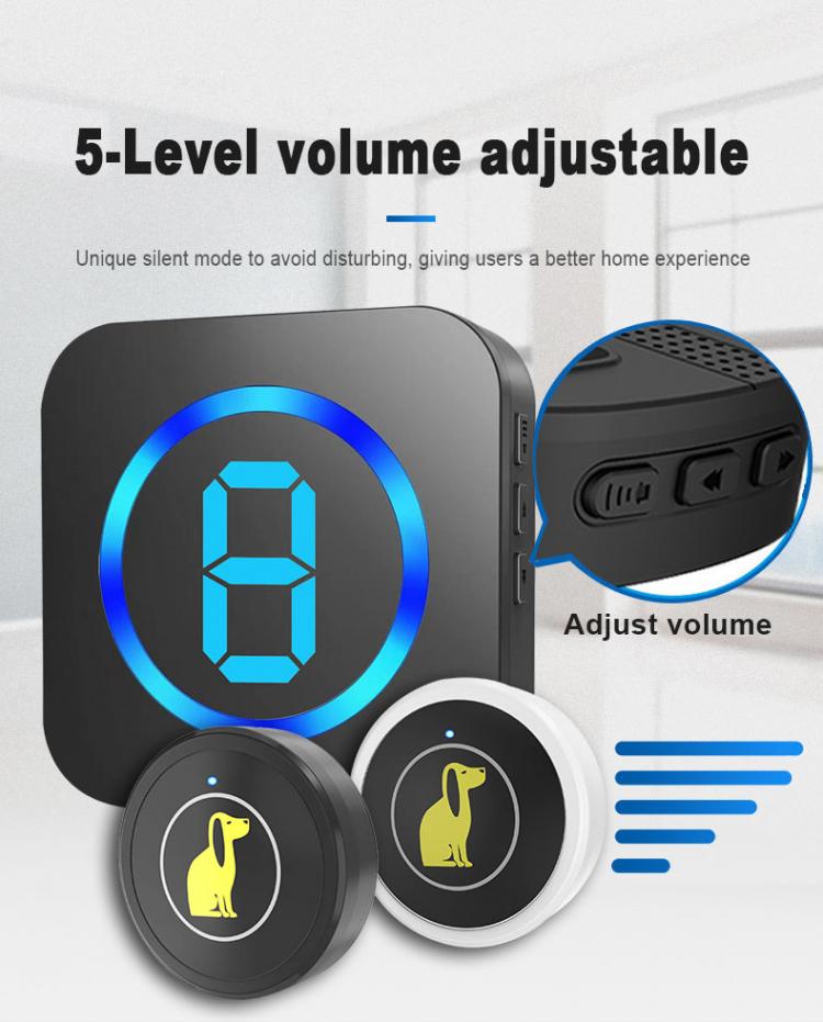 寵物觸摸無線門鈴老人呼叫器按鈕一鍵求助家用無線門鈴數顯多防區 品牌動態 第11張