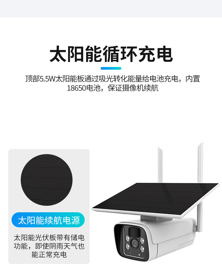跨境外貿出口涂鴉攝像頭戶外太陽能監控TUYA攝像機低功耗WIFI無線4G夜視防水球機廠家批發手機APP實時監控 品牌動態 第5張