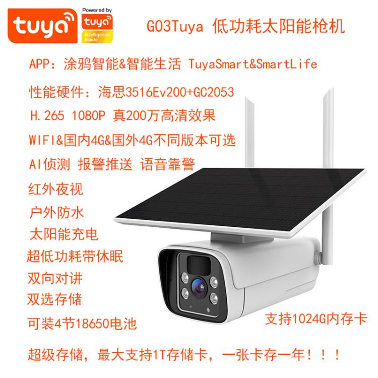 跨境外貿出口涂鴉攝像頭戶外太陽能監控TUYA攝像機低功耗WIFI無線4G夜視防水球機廠家批發手機APP實時監控 品牌動態 第2張-家家安科技 跨境外貿出口涂鴉攝像頭戶外太陽能監控TUYA攝像機低功耗WIFI無線4G夜視防水球機廠家批發手機APP實時監控 品牌動態 第2張